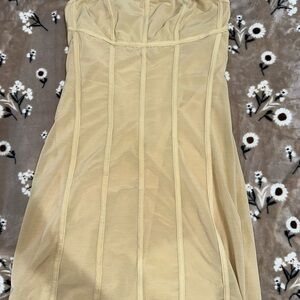 Urban Outfitters Tan Strapless Sheath Mini Dress